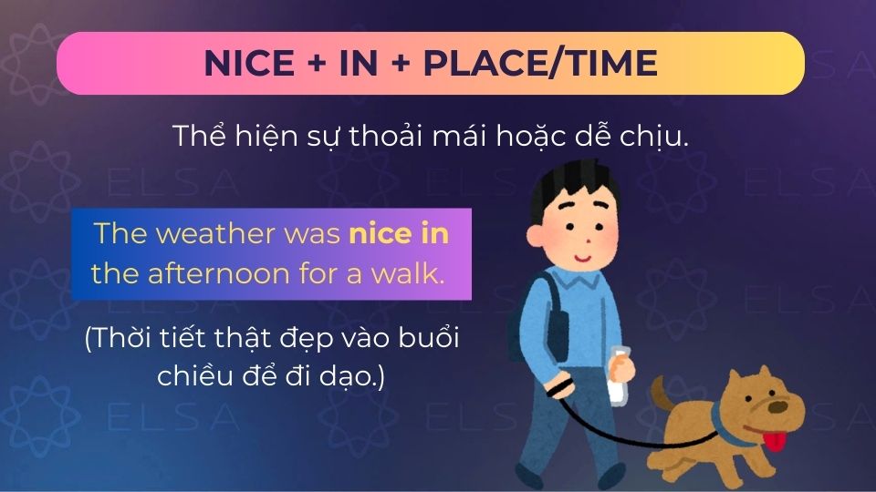 Câu ví dụ dùng nice in