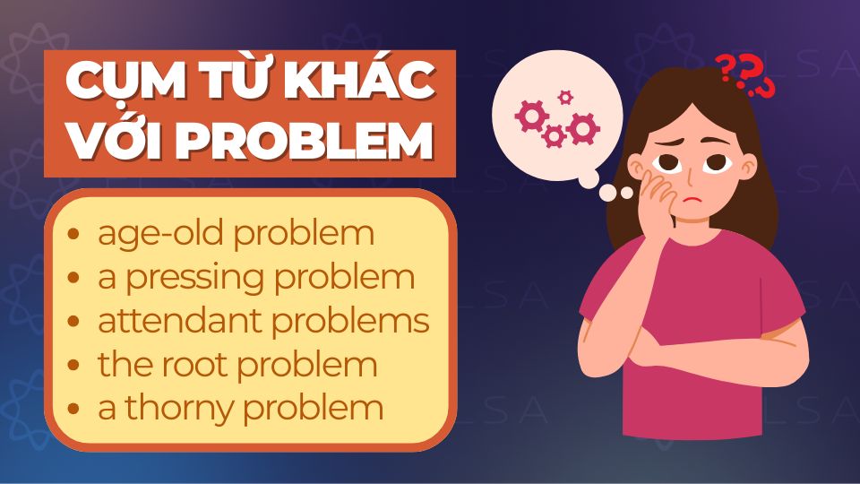 Cụm từ khác với problem