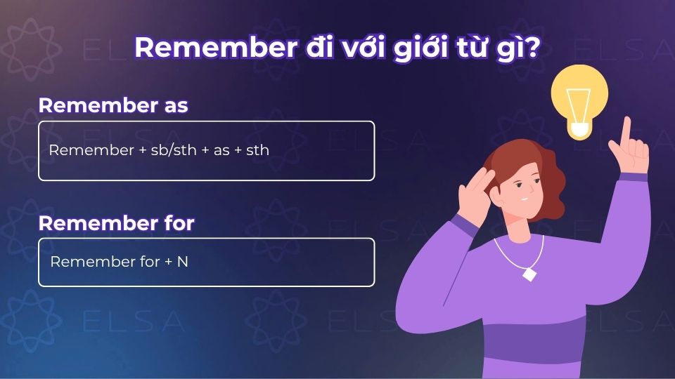 Giới từ đi cùng remember