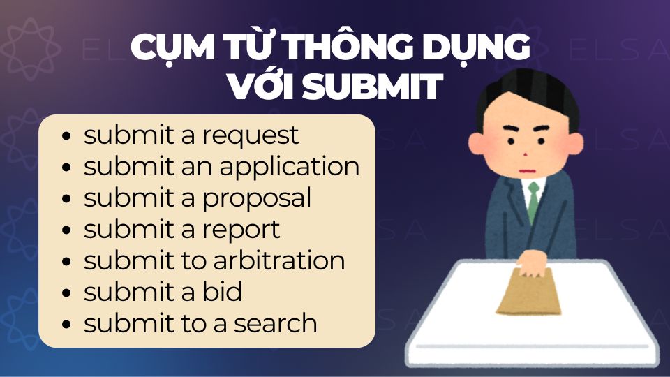 Các cụm từ thông dụng với submit Các cụm từ thông dụng với submit
