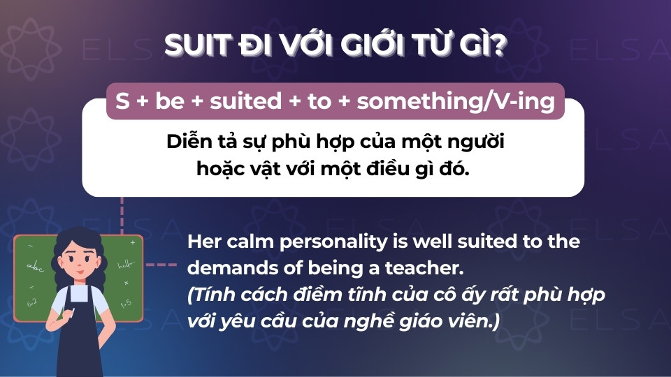 Cấu trúc suit đi với giới từ to Cấu trúc suit đi với giới từ to