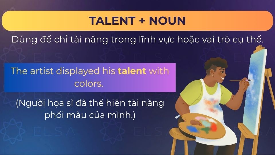Câu ví dụ talent + noun