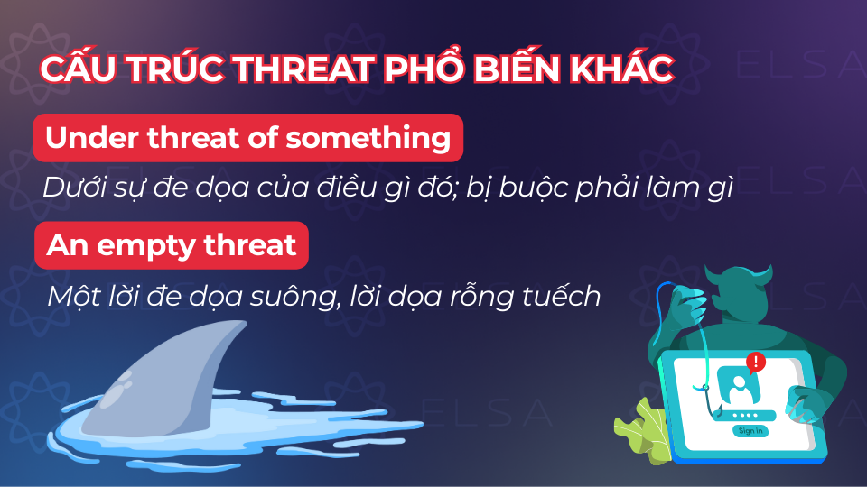 Cấu trúc Under threat of something và an empty threat