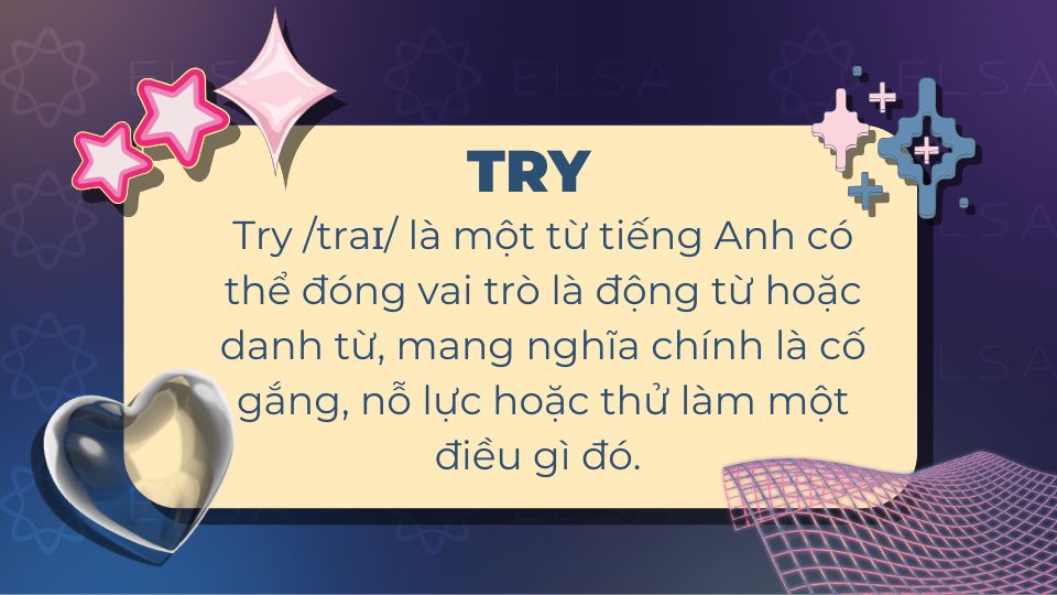Try là gì? Định nghĩa Try là gì trong tiếng Anh