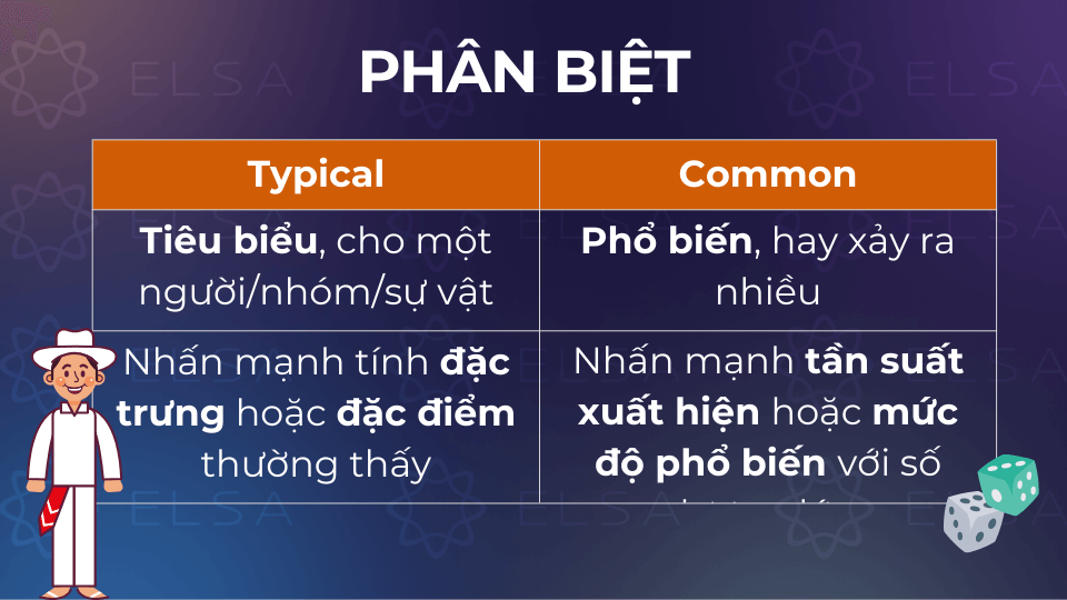 Phân biệt typical và common Phân biệt typical và common