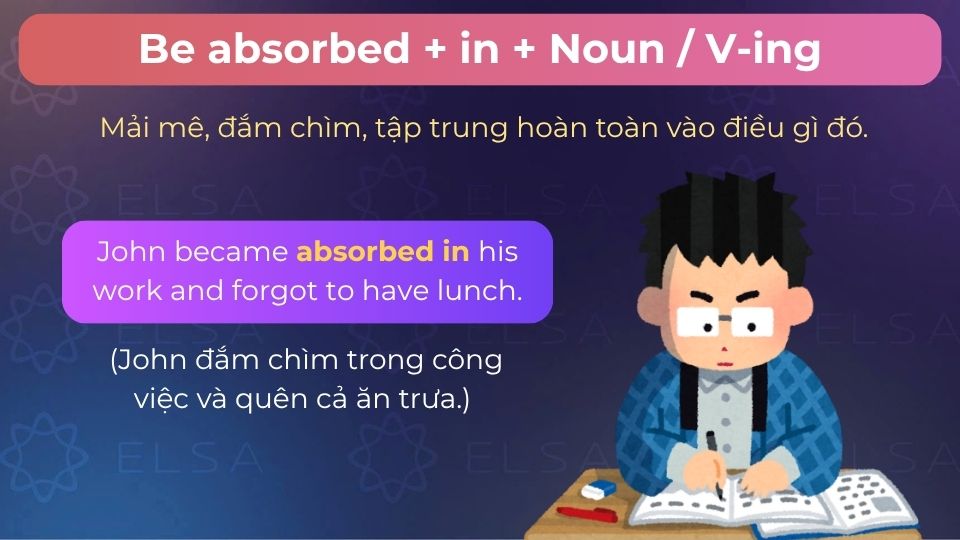Câu ví dụ absorbed in