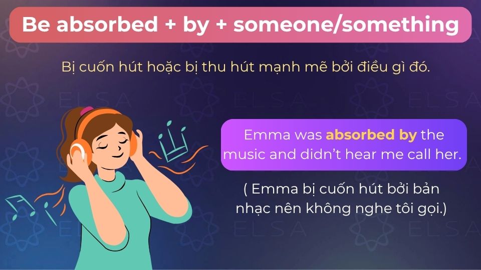 Câu ví dụ absorbed by