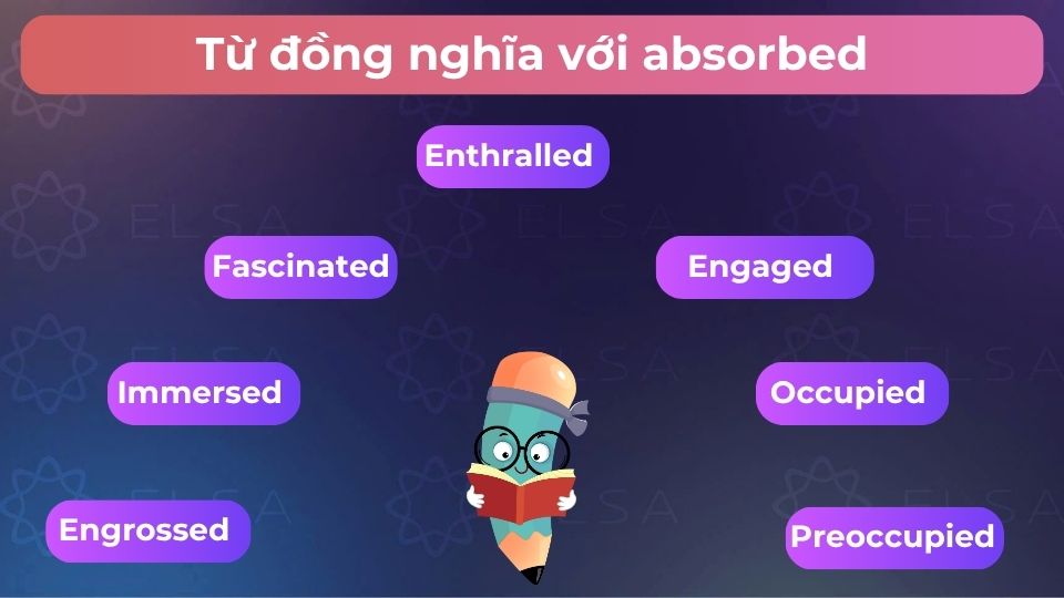 Một số từ đồng nghĩa với absorbed