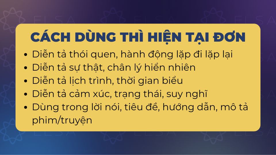 Tóm tắt kiến thức thì hiện tại đơn trong tiếng Anh