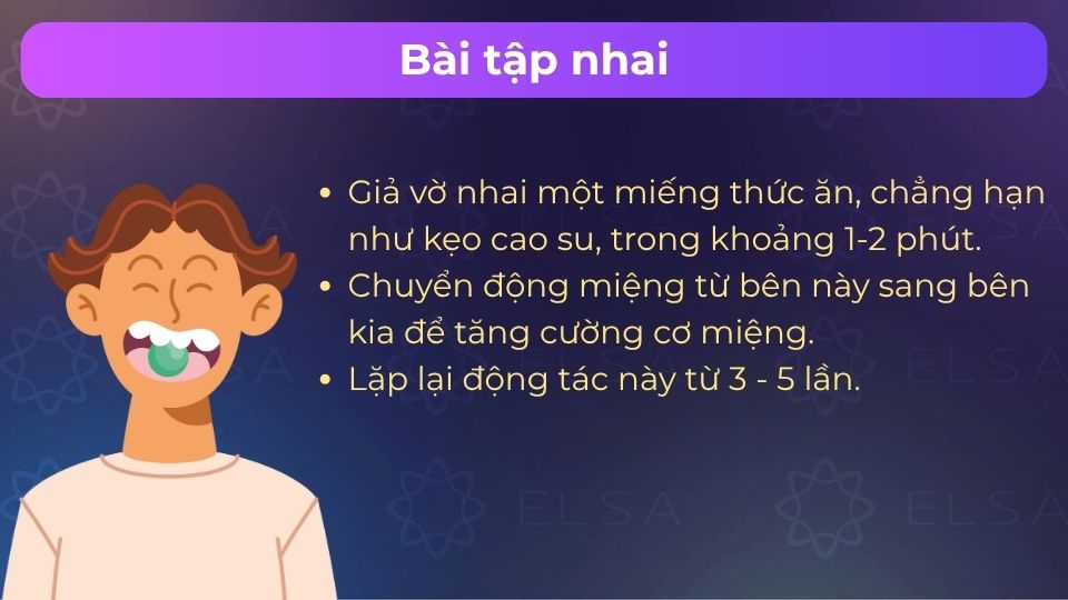 Bài tập nhai giúp cải thiện khả năng phát âm