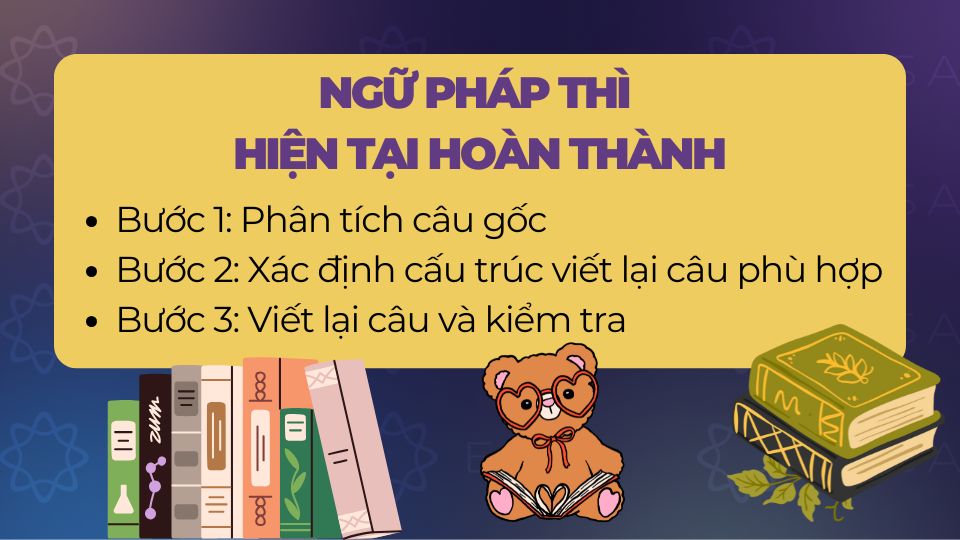 Cách viết lại câu thì hiện tại hoàn thành