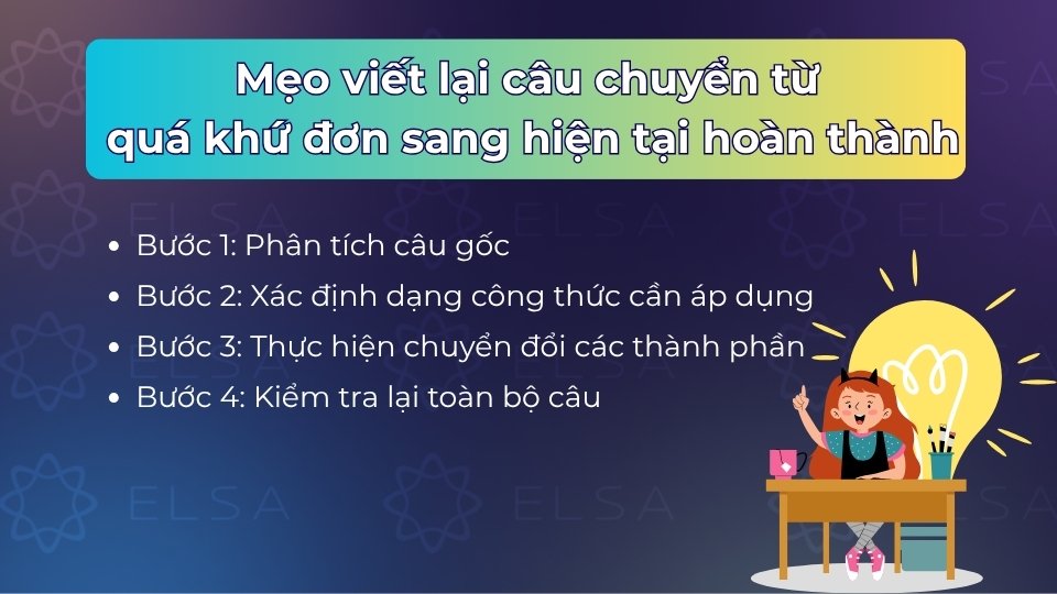 Cách viết lại câu chuyển từ quá khứ đơn sang hiện tại hoàn thành Cách viết lại câu chuyển từ quá khứ đơn sang hiện tại hoàn thành