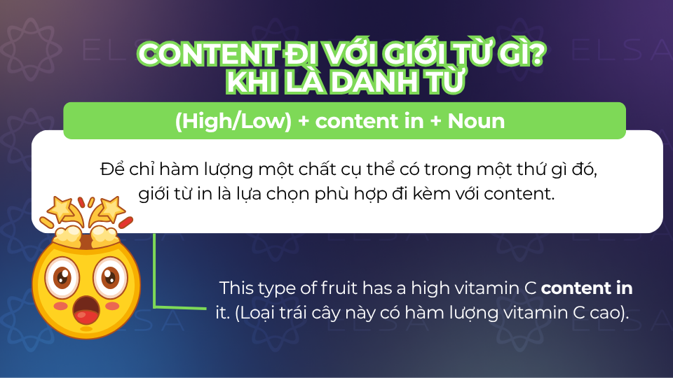 Cấu trúc chỉ hàm lượng một chất cụ thể có trong một thứ gì đó Cấu trúc chỉ hàm lượng một chất cụ thể có trong một thứ gì đó