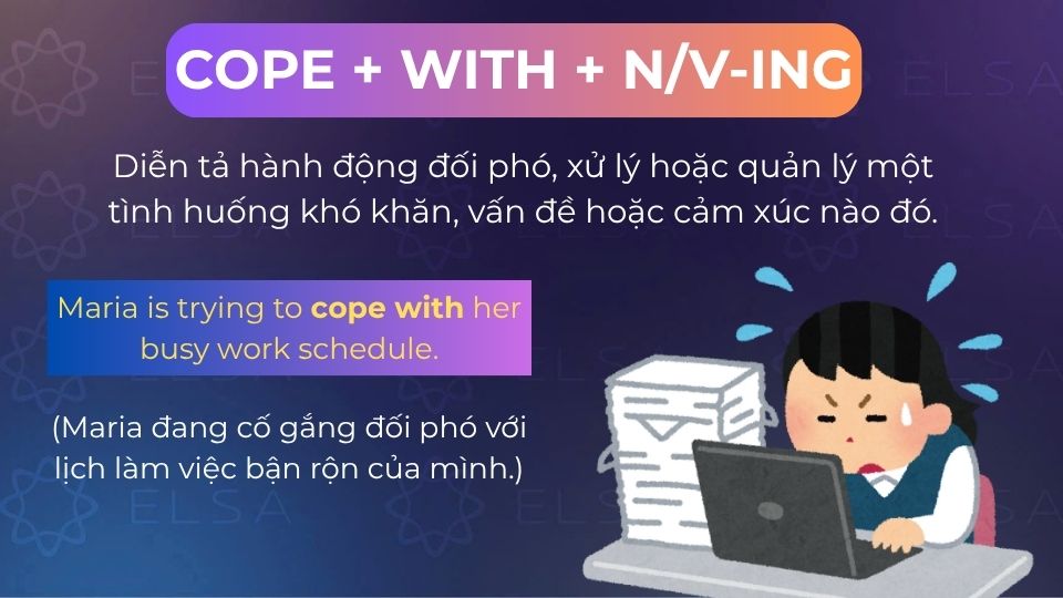 Câu ví dụ cope with