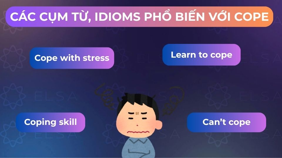 Một số cụm từ và idioms phổ biến với cope