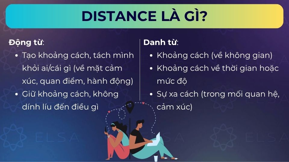 Distance là từ có nhiều nghĩa