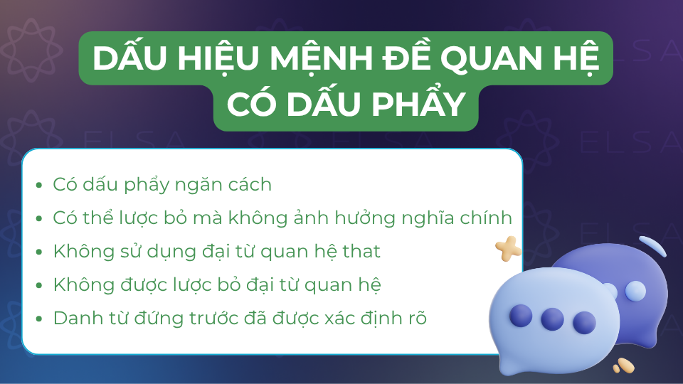 Dấu hiệu nhận biết mệnh đề quan hệ có dấu phẩy Dấu hiệu nhận biết mệnh đề quan hệ có dấu phẩy