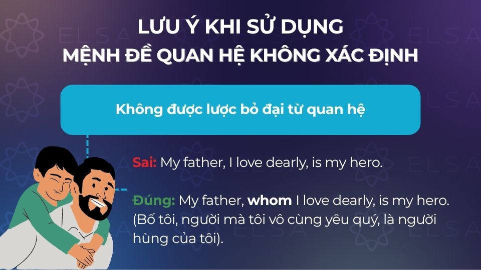 Lưu ý 2 khi sử dụng mệnh đề quan hệ không xác định