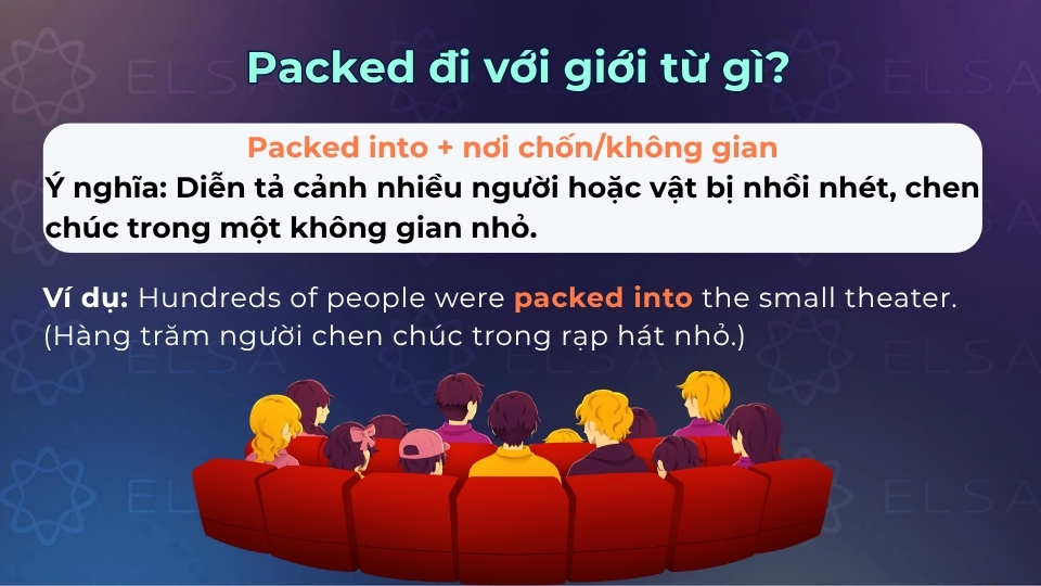 Cấu trúc và cách dùng của packed khi đi với giới từ into