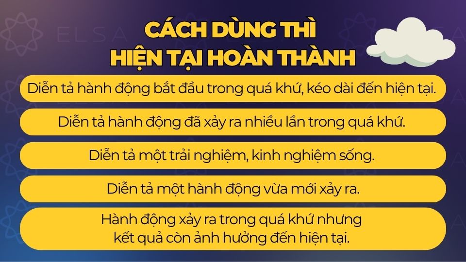 Cách dùng thì Hiện tại hoàn thành và thì Quá khứ đơn