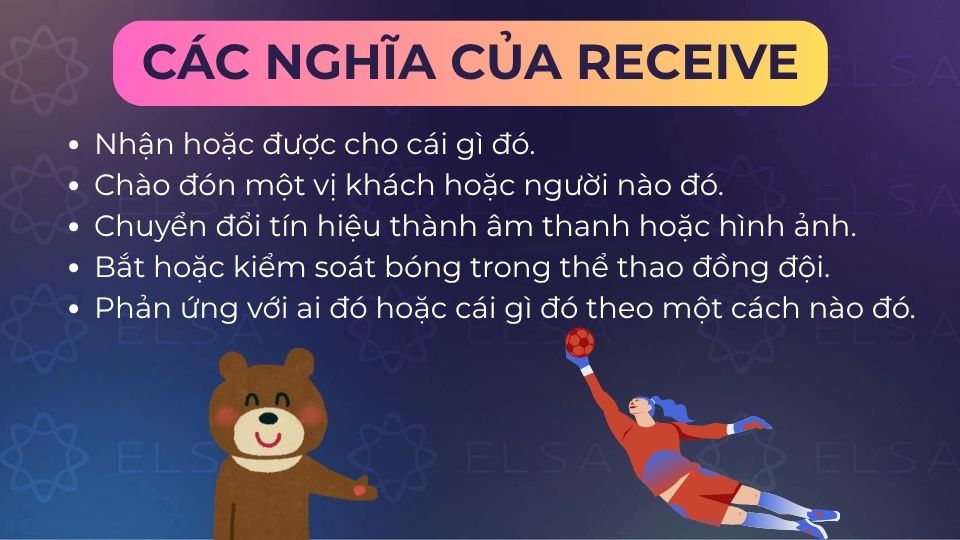 Các ý nghĩa của receive