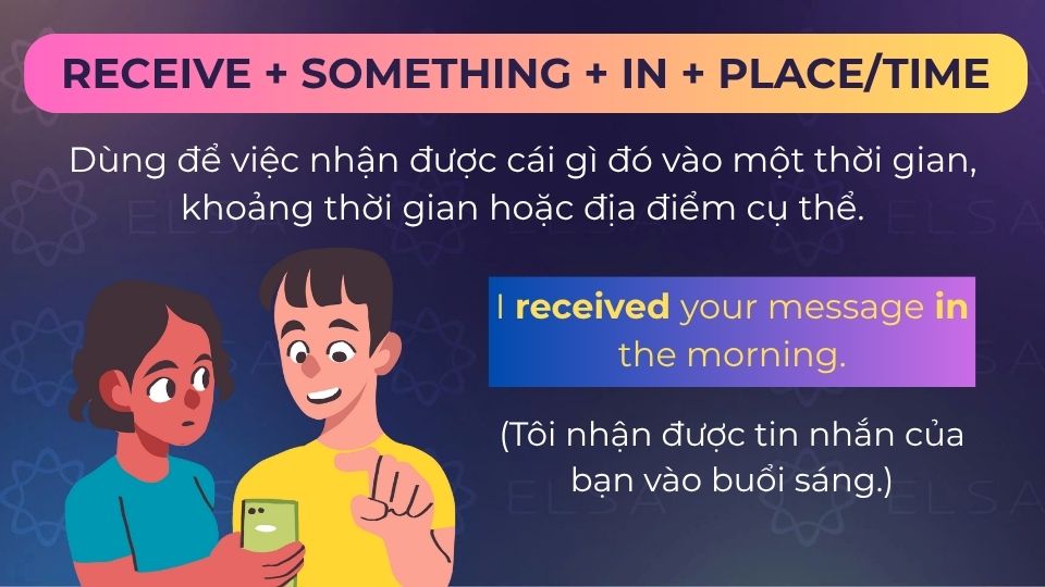 Câu ví dụ receive in
