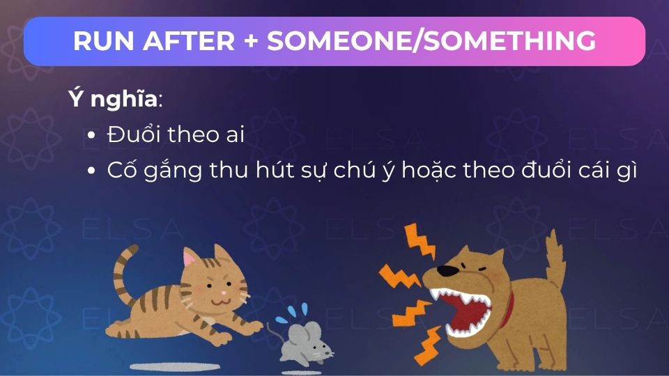 Các nghĩa của run after