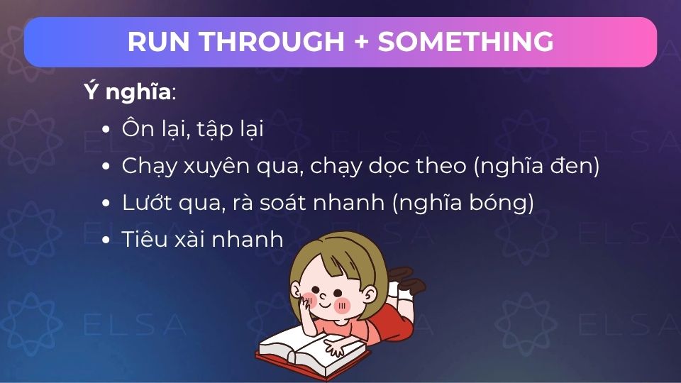 Các nghĩa của run through