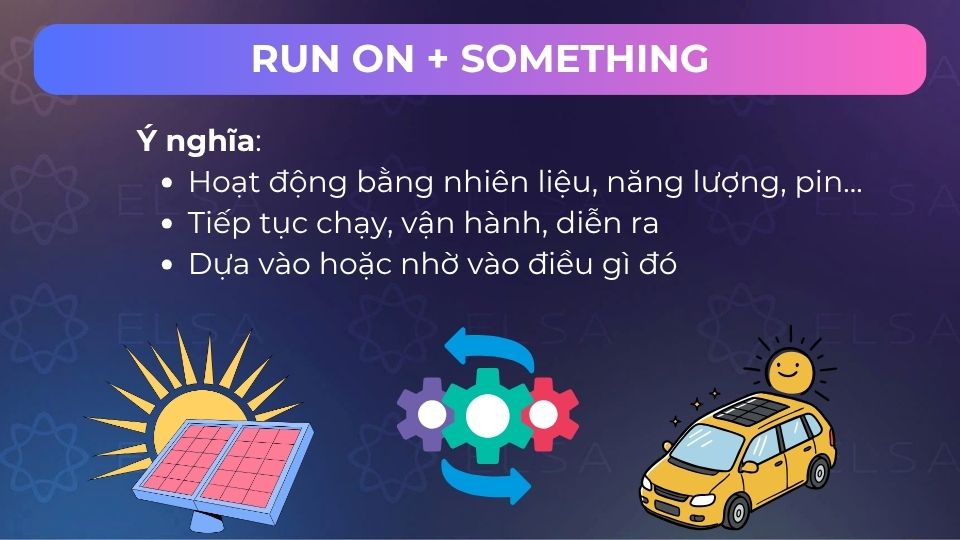 Các nghĩa của run on