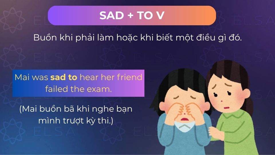Câu ví dụ sad to