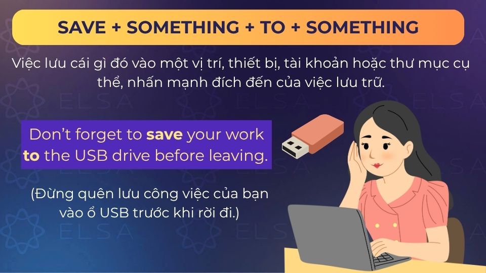 Câu ví dụ save to