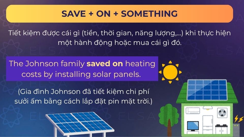 Câu ví dụ save on