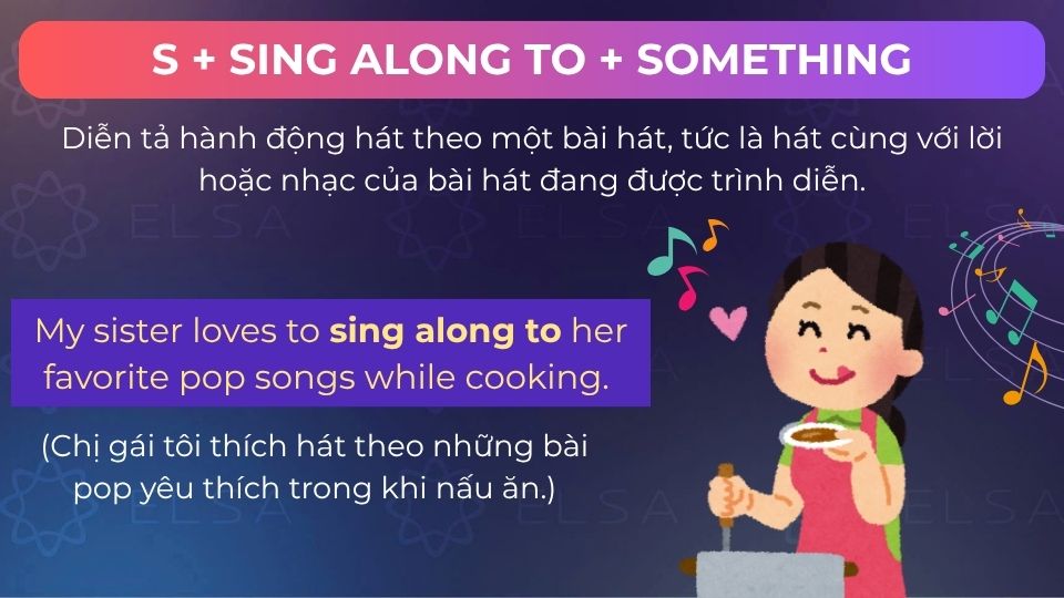 Câu ví dụ sing along to