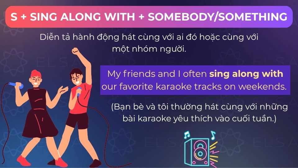 Câu ví dụ sing along with