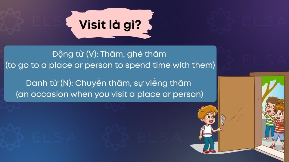 Visit được sử dụng làm động từ và danh từ Visit được sử dụng làm động từ và danh từ