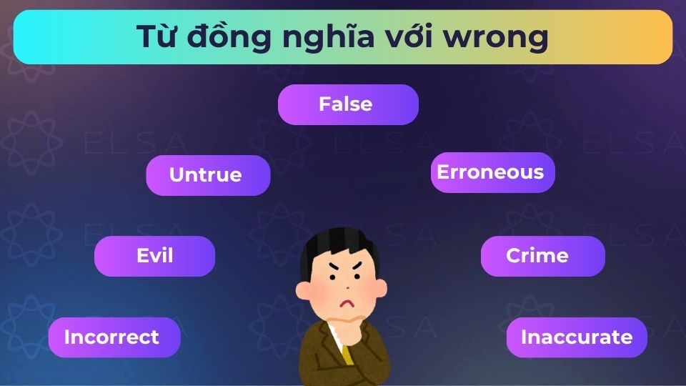 Từ đồng nghĩa với wrong
