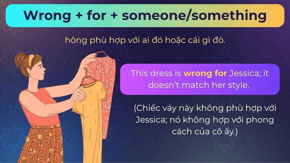 Câu ví dụ wrong for