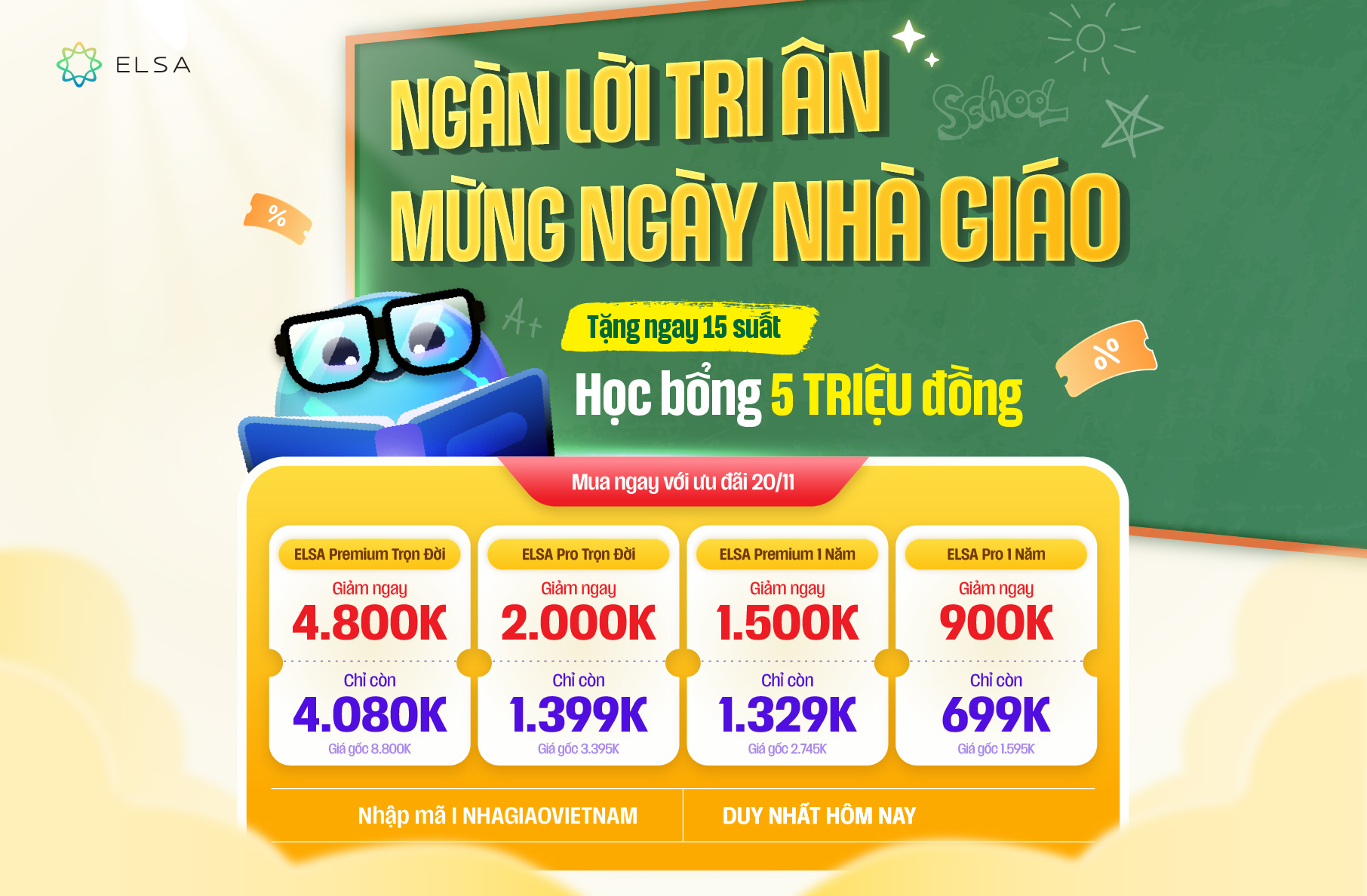 ELSA Premium 3 tháng