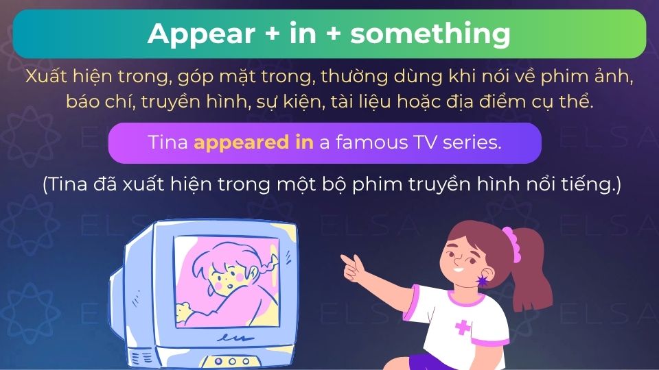 Câu ví dụ appear in