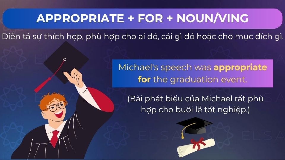 Câu ví dụ appropriate for