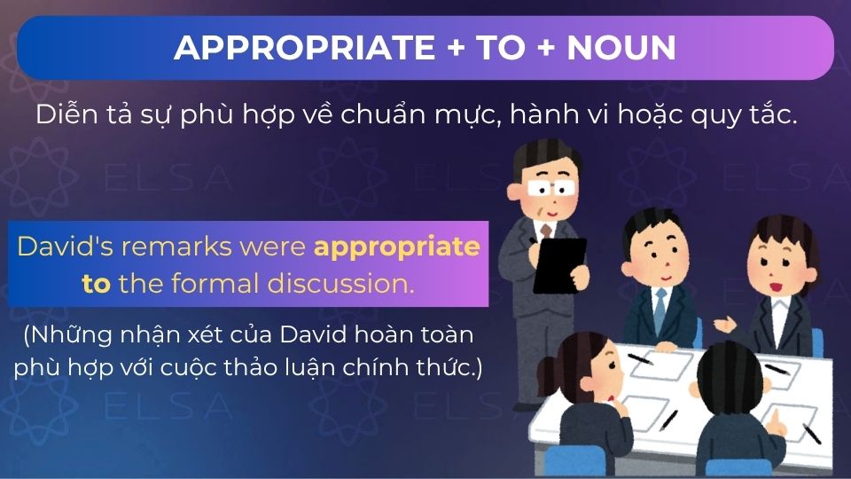 Câu ví dụ appropriate to