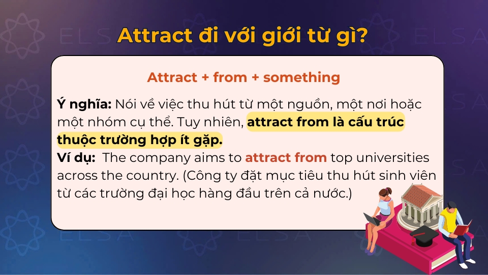 Cách dùng của cấu trúc attract from Cách dùng của cấu trúc attract from