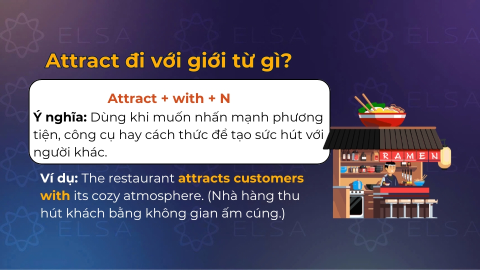 Cách dùng của cấu trúc attract with Cách dùng của cấu trúc attract with