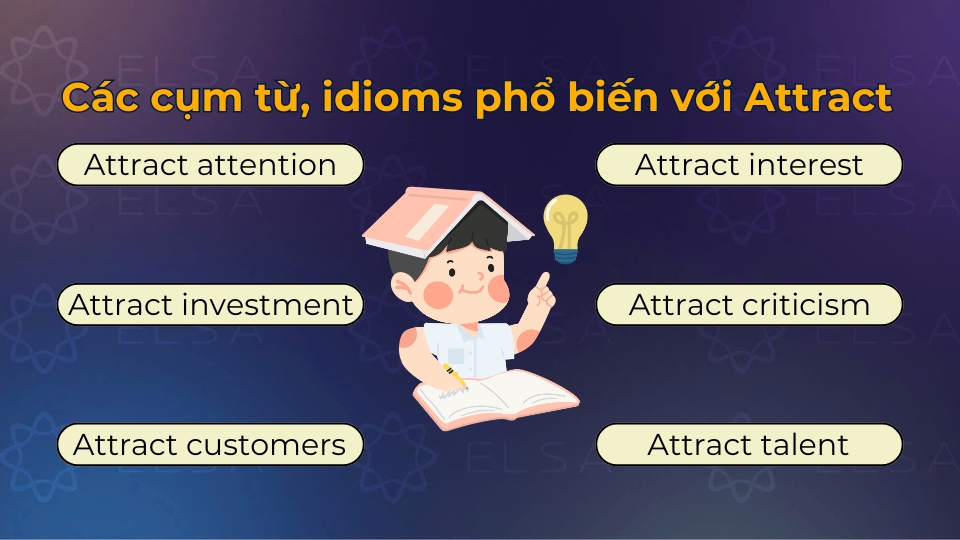 Một số cụm từ, idioms phổ biến với attract Một số cụm từ, idioms phổ biến với attract