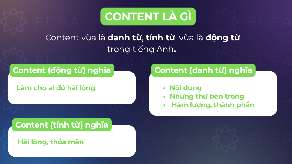 Content có nghĩa là gì Ý nghĩa của từ content