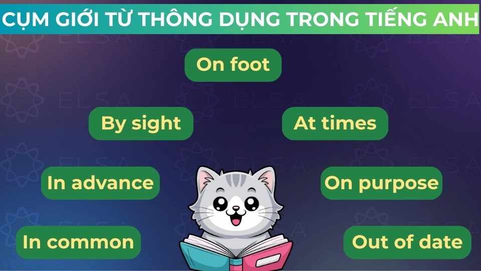 Một số cụm giới từ thông dụng trong tiếng Anh