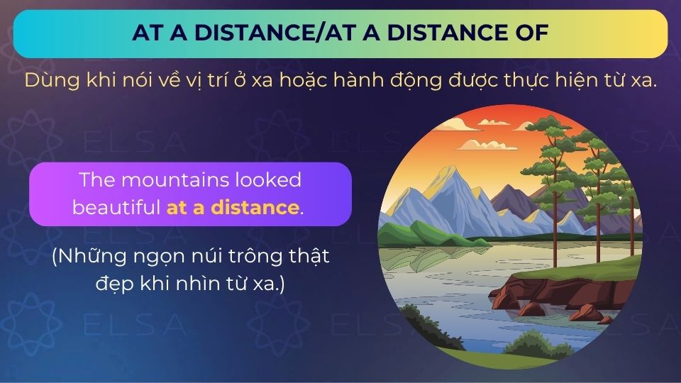 Câu ví dụ distance at