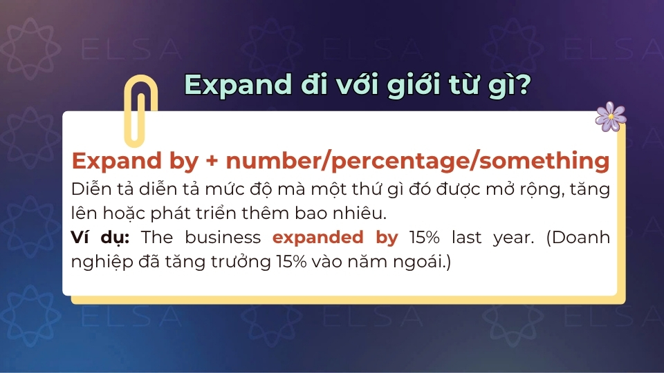 Cách dùng và ý nghĩa của cấu trúc expand by Cách dùng và ý nghĩa của cấu trúc expand by