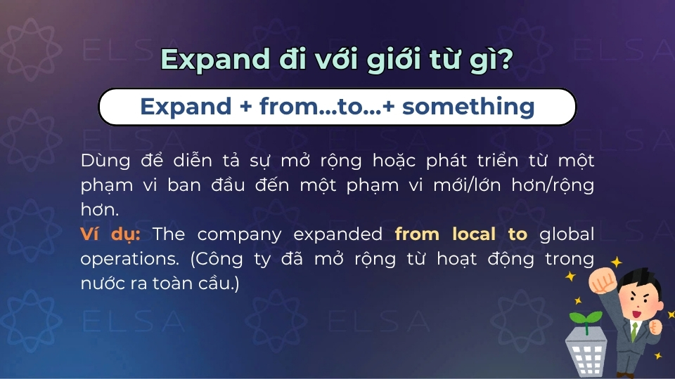 Cách dùng và ý nghĩa của cấu trúc expand from...to Cách dùng và ý nghĩa của cấu trúc expand from...to