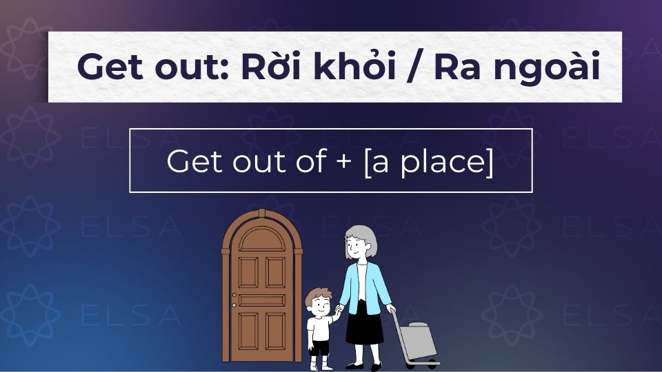 Get out mang nghĩa Rời khỏi / Ra ngoài